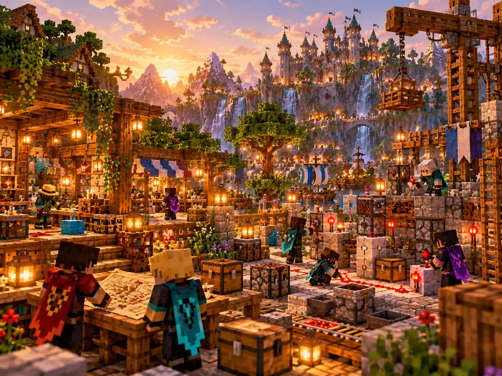 Community-Projekte bei Silvaniq Minecraft-Spieler bauen und testen gemeinsam Redstone-Strukturen